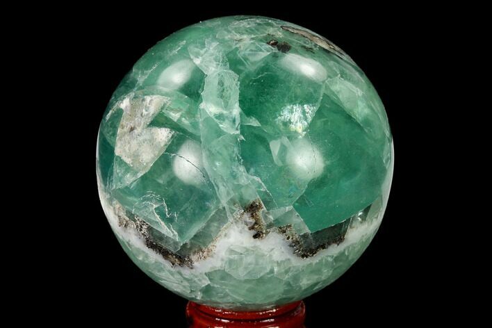 Polished Green Fluorite Sphere - Mexico #153361